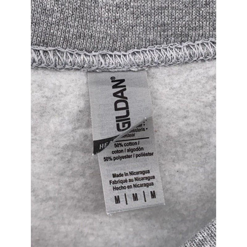 GILDAN Heather Gray Crewneck Graphic Sweatshirt SZ M