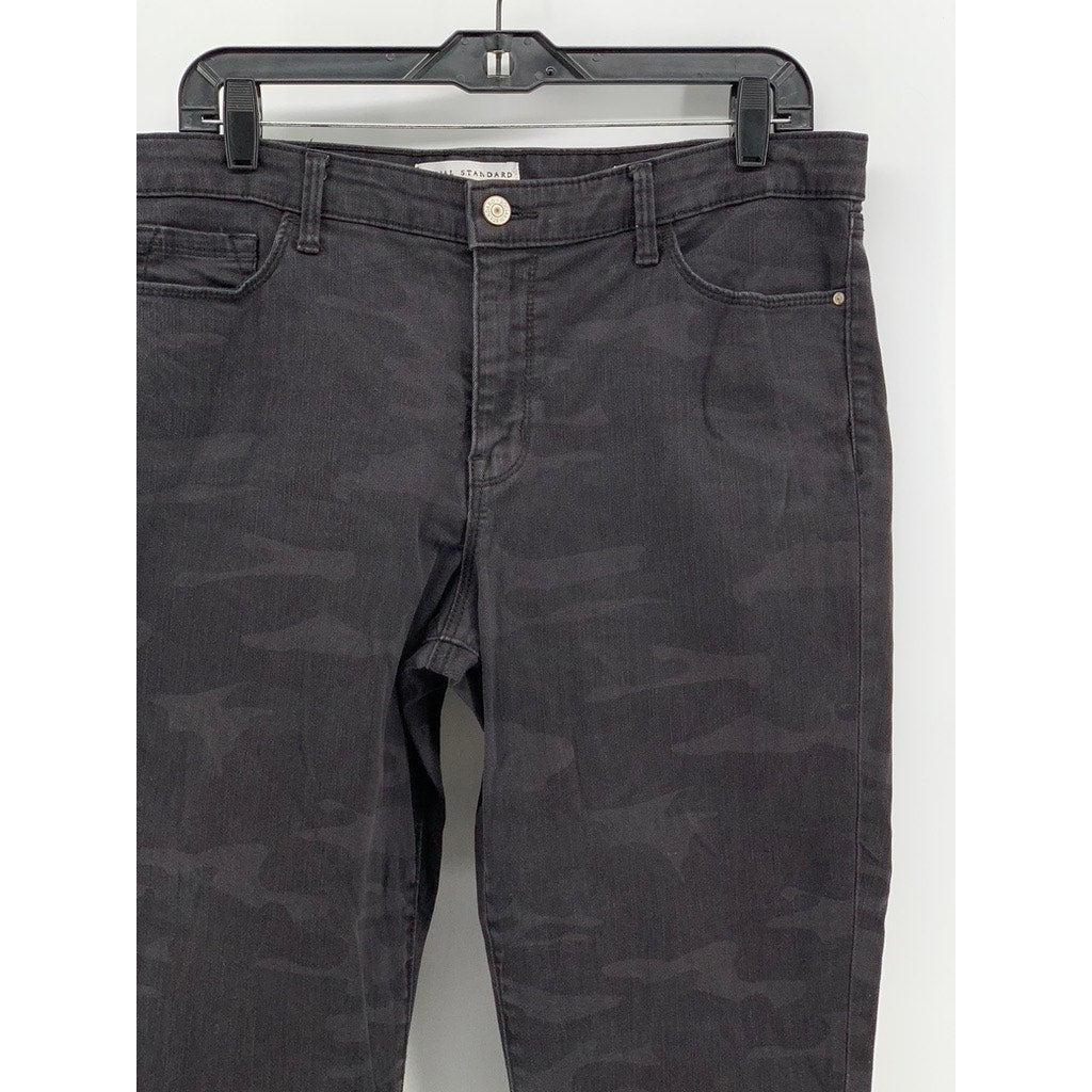 SOCIAL STANDARD By SANCTUARY Women's Black Camo Skinny Ankle Pants SZ 12