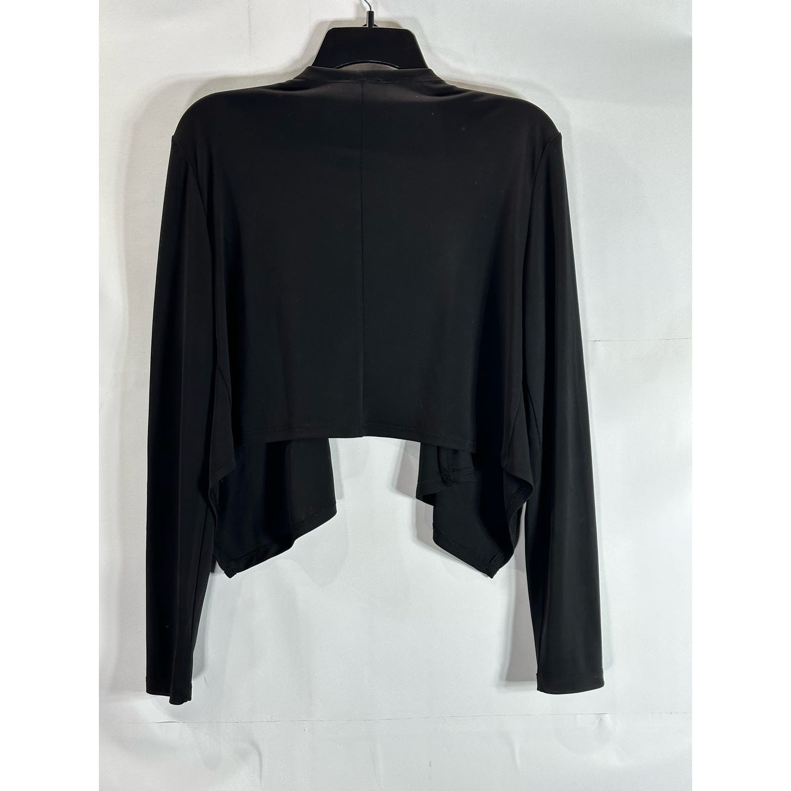 CARMEN CARMEN MARC VALVO Women's Black Solid Open-Front Long Sleeve Cardigan SZL