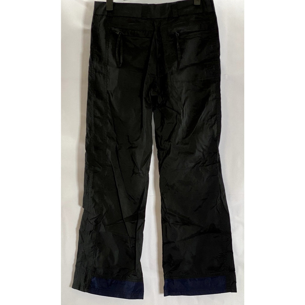 KATAYON Women's Black/Navy Solid Regular-Fit Straight-Leg Pants SZ 6