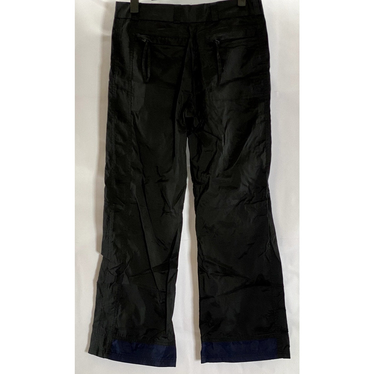 KATAYON Women's Black/Navy Solid Regular-Fit Straight-Leg Pants SZ 6