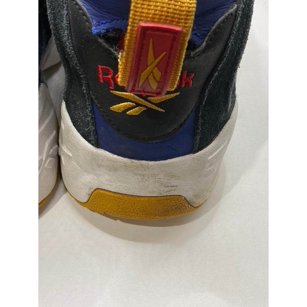 REEBOK Men's Royal Black Green Rail Mid Lace-Up Basketball Sneakers SZ 10.5