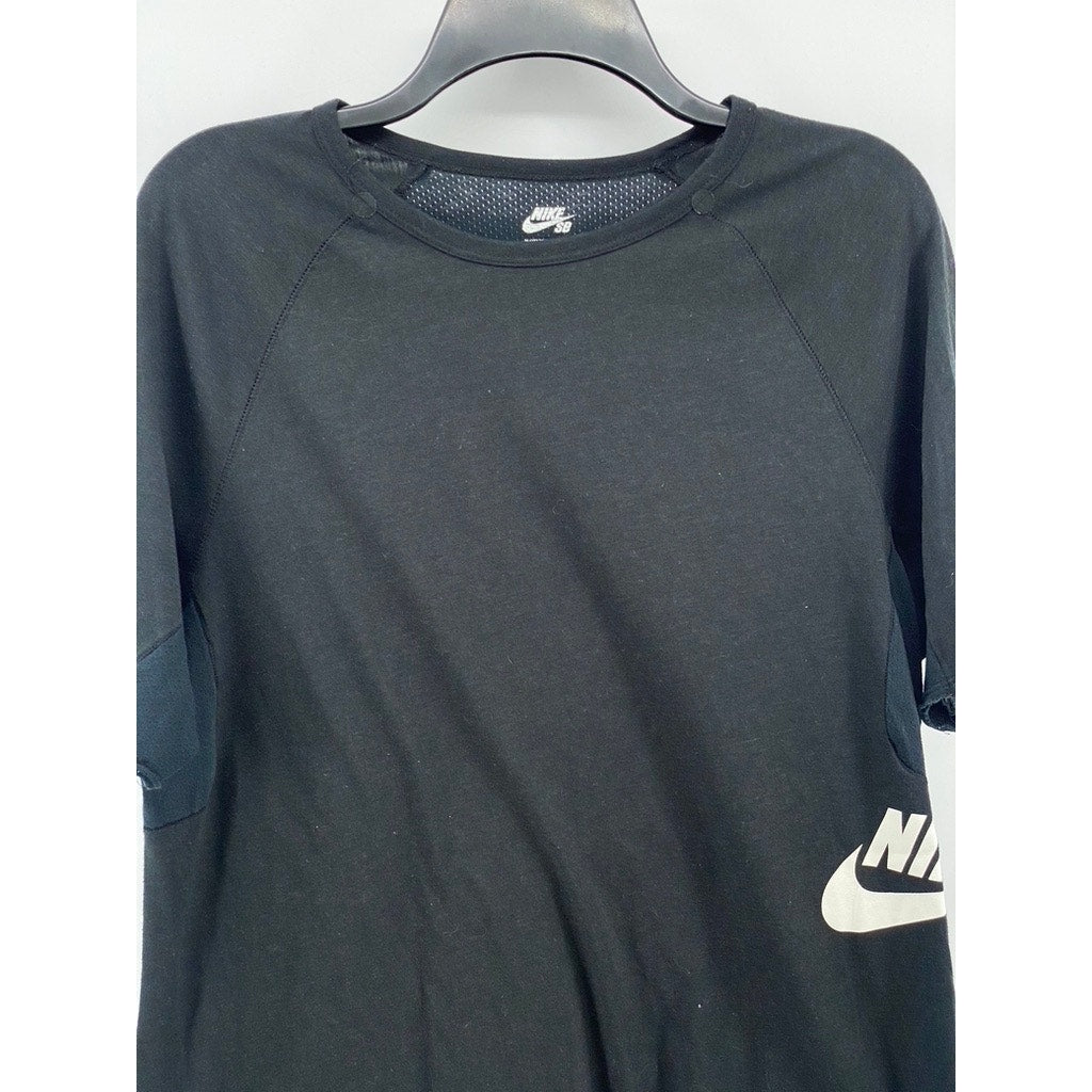 NIKE SB Men's Black Crewneck Dri-Fit Short Sleeve Active T-Shirt SZ M