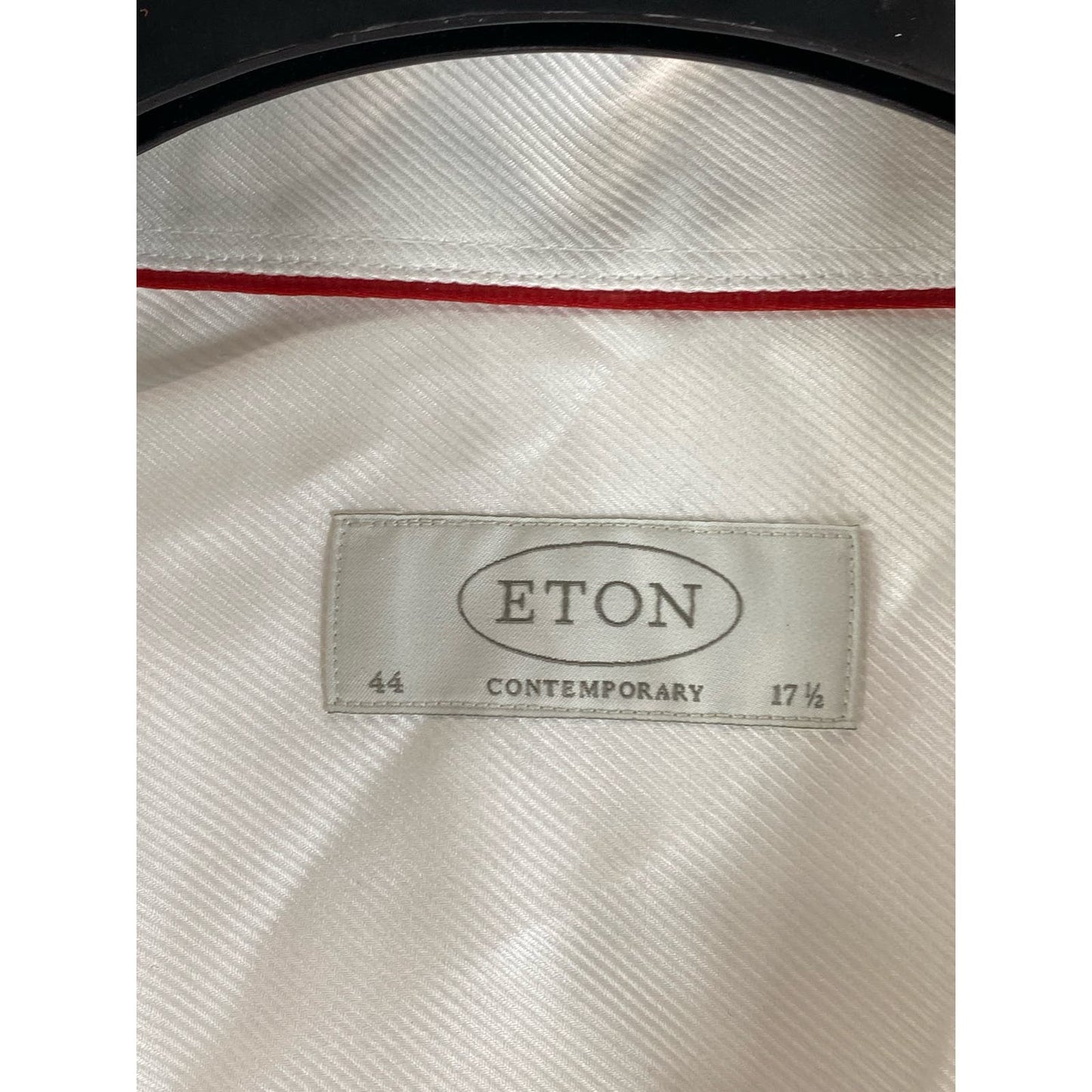 ETON Men's White Contemporary-Fit Signature Twill French Cuff Dress Shirt SZ17.5