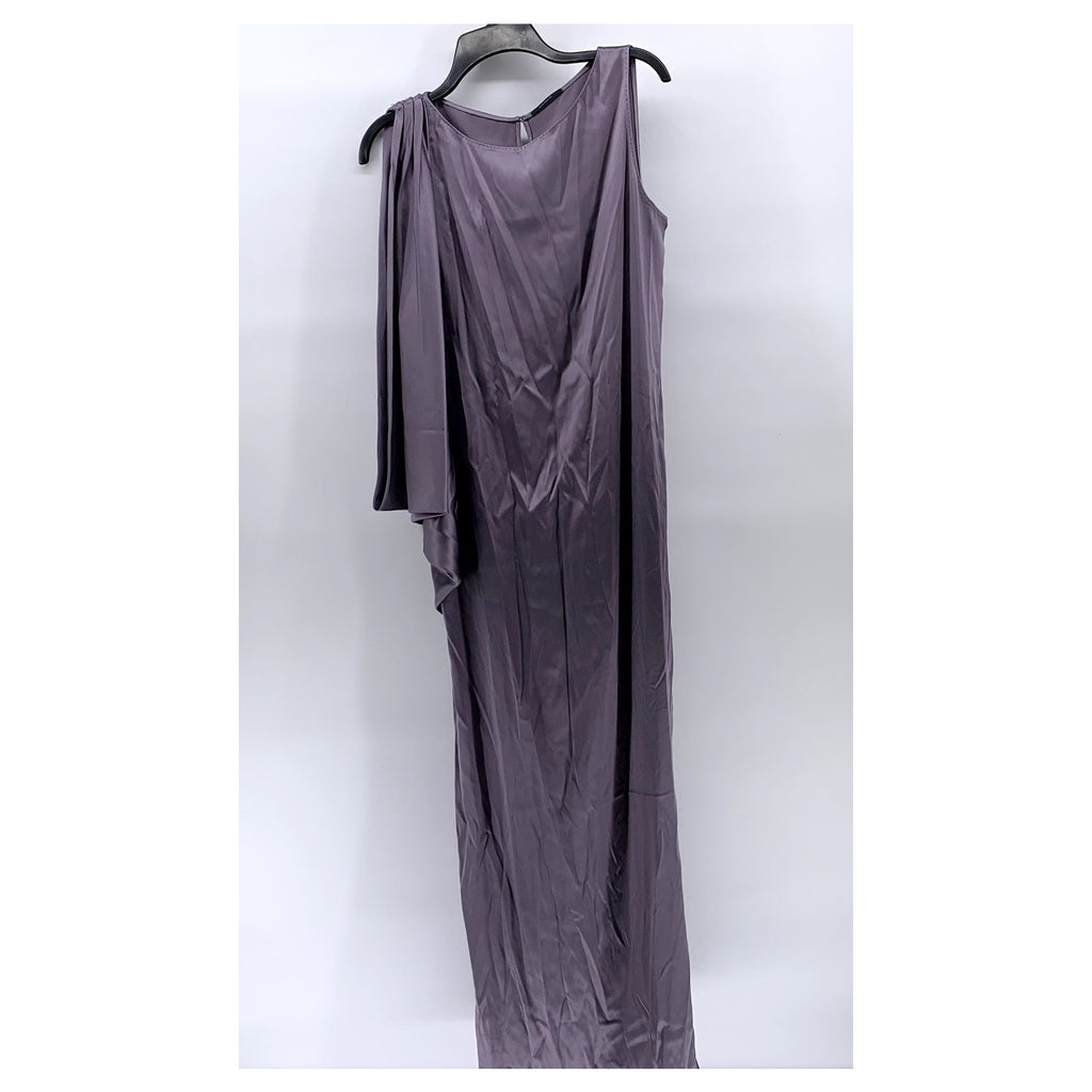 ELIE TAHARI Women's Lilac Crewneck Cape Sleeve Anabelle Maxi Dress SZ 6