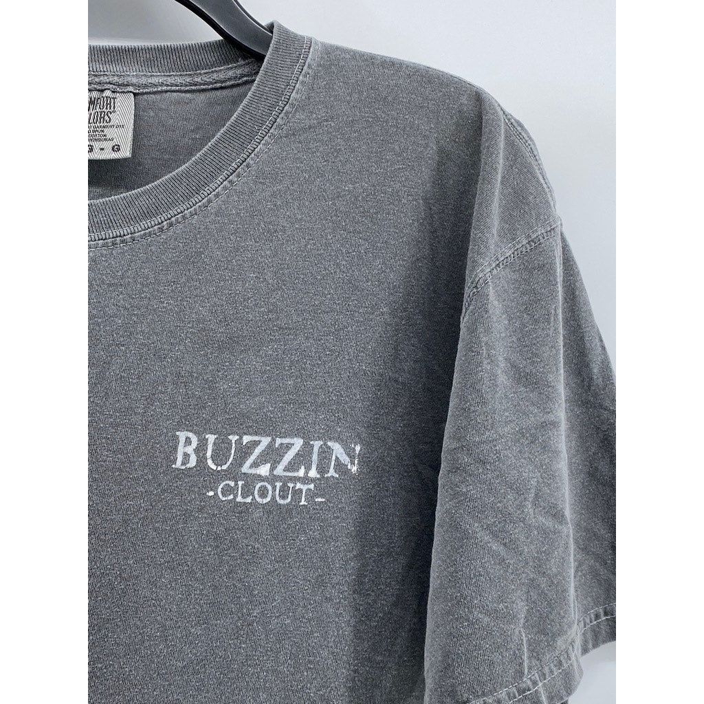 COMFORT COLORS Men's Gray Crewneck Logo Short Sleeve Casual T-Shirt SZ L