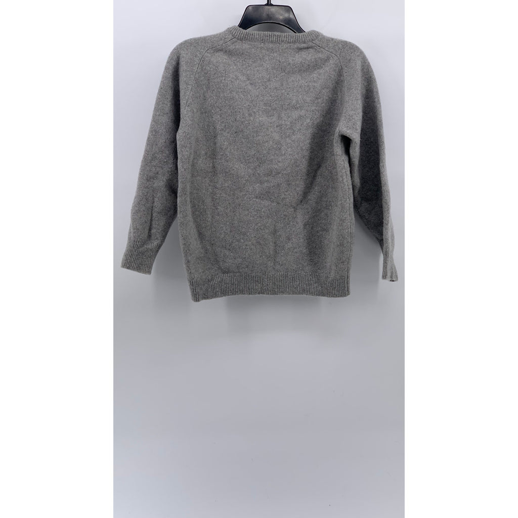 BRANDY MELVILLE Women's Heather Gray Wool V-Neck Long Sleeve Sweater SZ OS