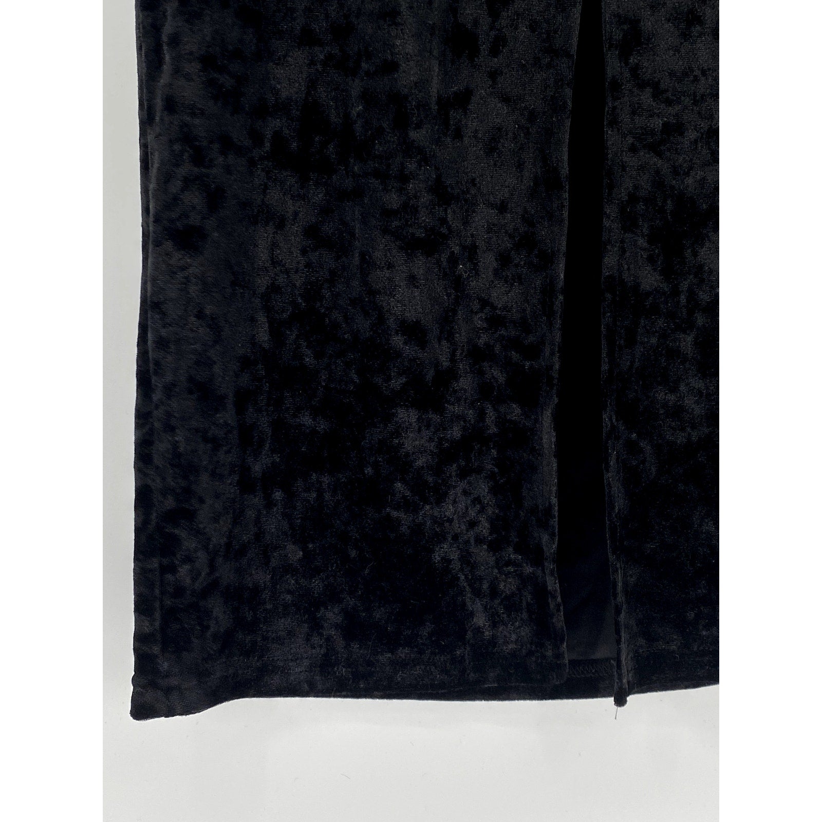 SHEIN Women's Black Velour Cutout Mock-Neck Sleeveless Bodycon Midi Dress SZ 6