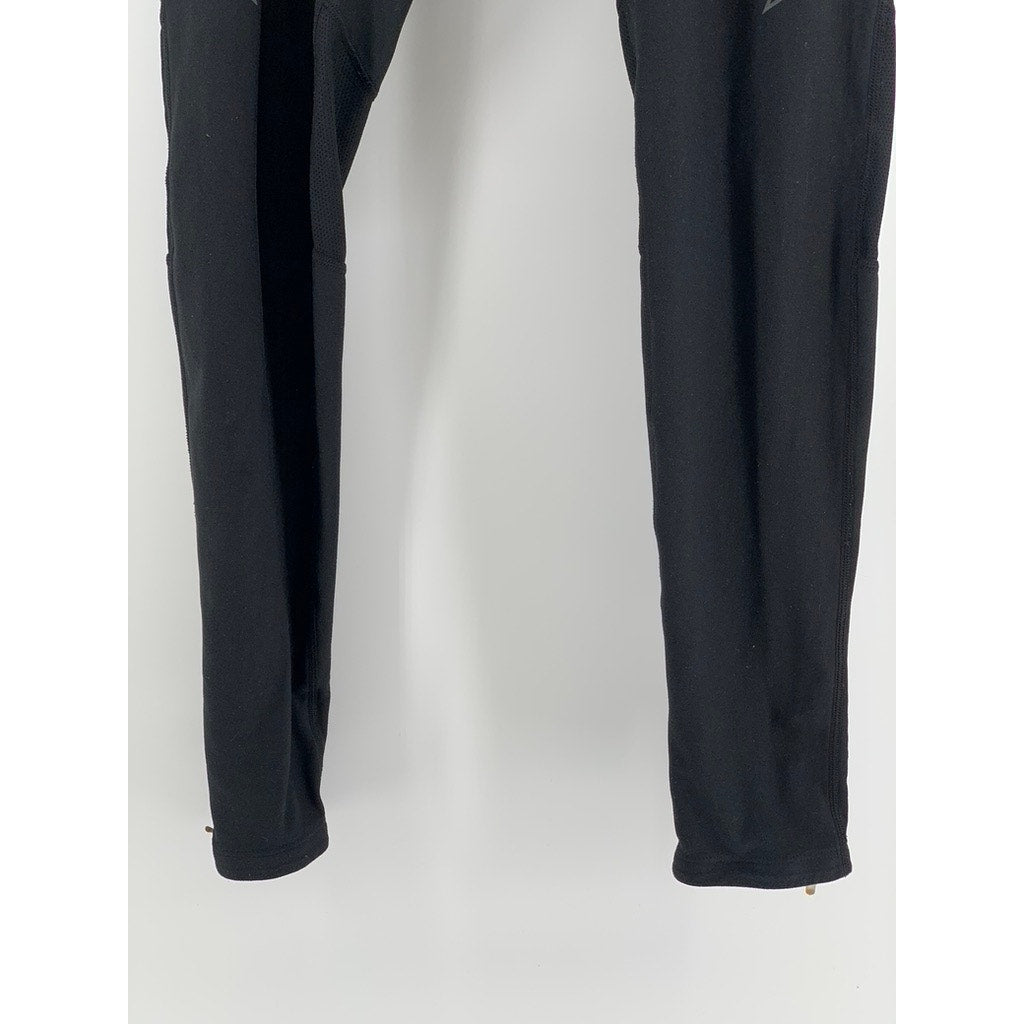 NIKE Women's Black Dri-Fit Zipper-Hem Running Leggings SZ M