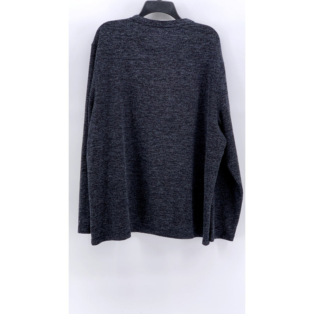 NICOBY Men's Navy Heather Long Sleeve Henley Shirt SZ XXL