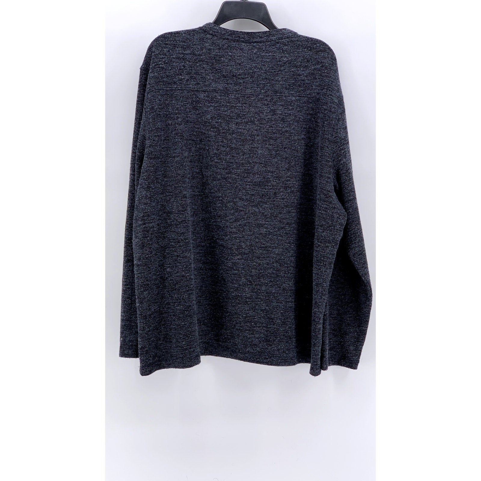 NICOBY Men's Navy Heather Long Sleeve Henley Shirt SZ XXL