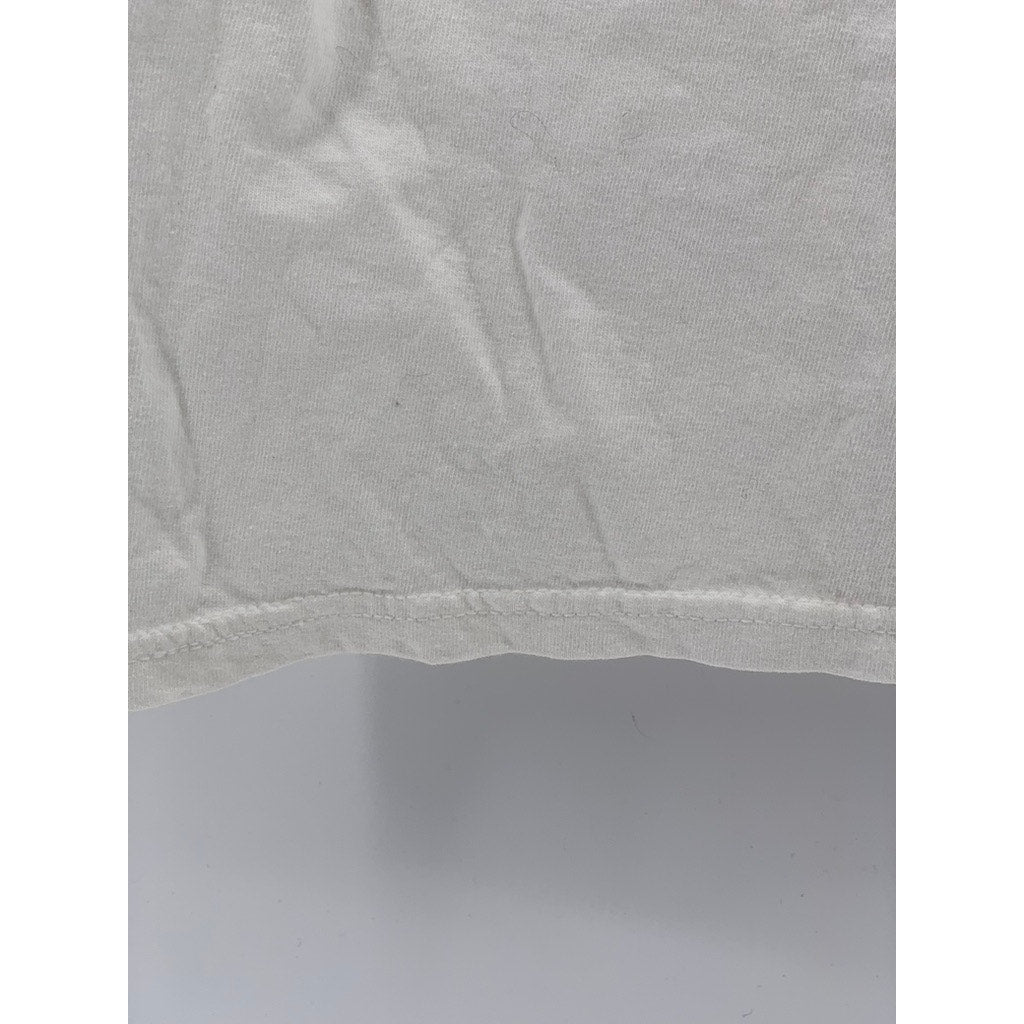 FRUIT OF THE LOOM Men's White New York Logo Crewneck Short Sleeve T-Shirt SZ M