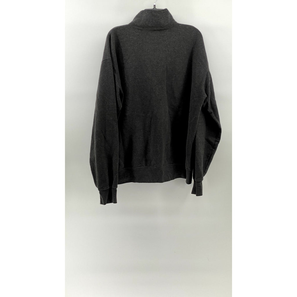 CHAMPION Men's Charcoal Eco Fleece Duke Law Half-Zip Pullover Sweater SZ XL