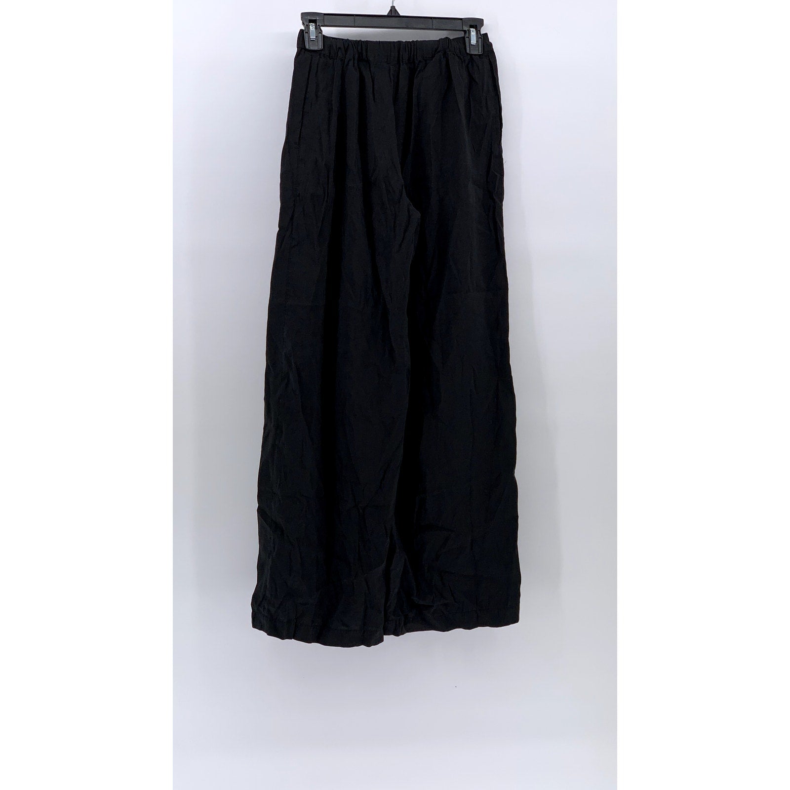 MADEWELL Women's Black Pull-On Elastic Waist Relaxed Fit Wide-Leg Pants SZ XS