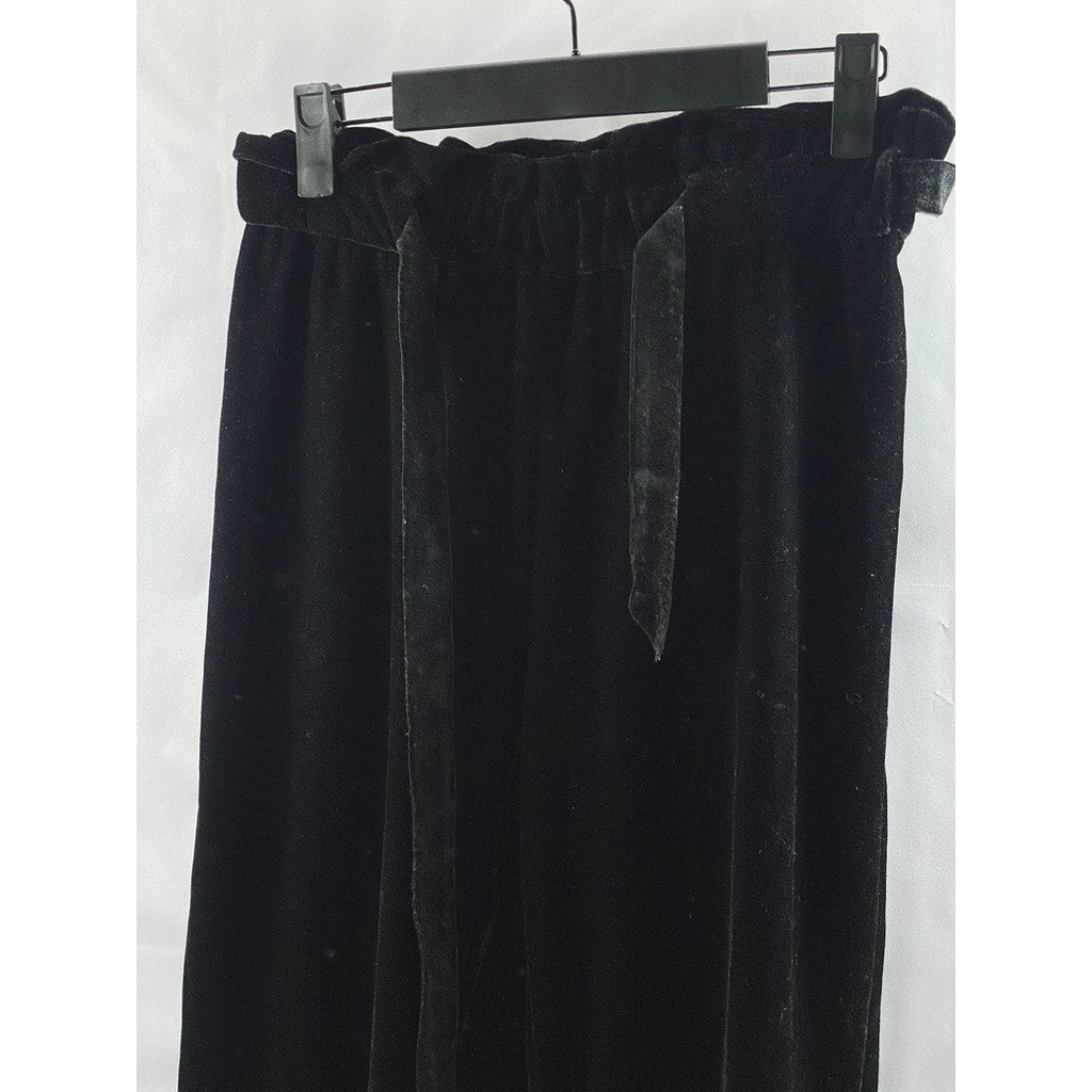 SOPRANO Women's Black Velvet Belted Pull-On Pant SZ S