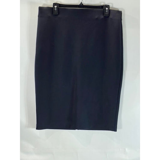 CARMEN CARMEN MARC VALVO Women's Black Back Zipper Knee Length Pencil Skirt SZ12