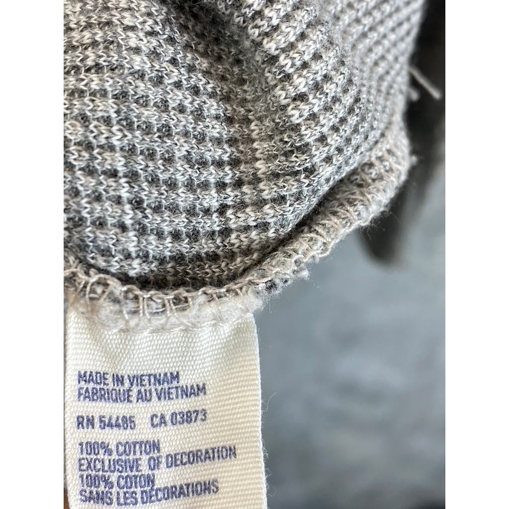 AMERICAN EAGLE Men's Heather Gray Crewneck Vintage Fit Waffle Knit T-Shirt SZ M