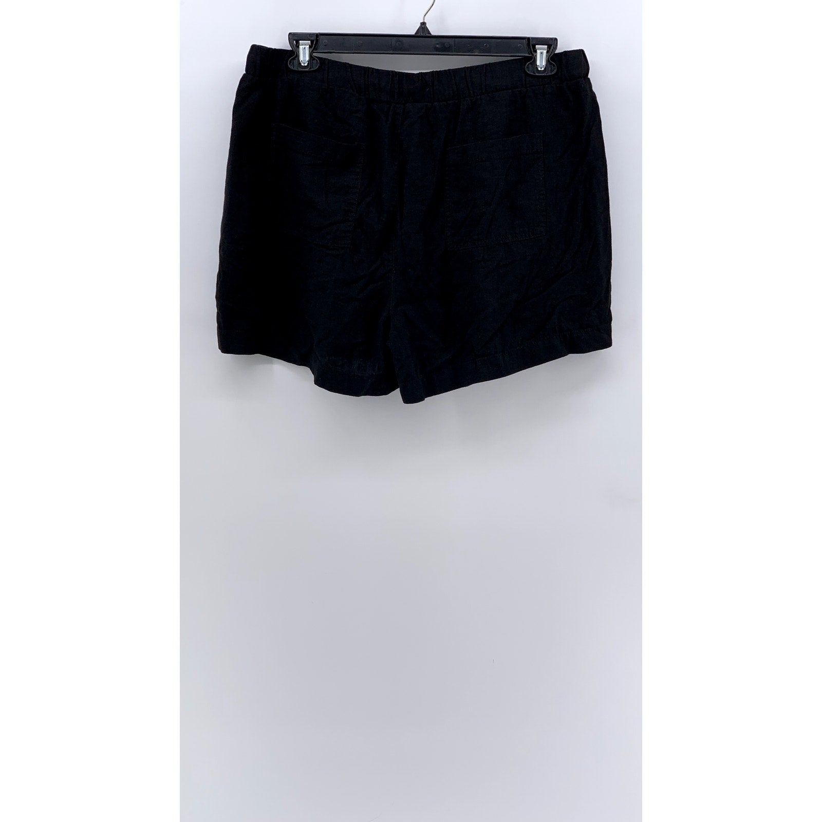 BRIGGS Women's Black Linen Blend Casual Shorts SZ XL