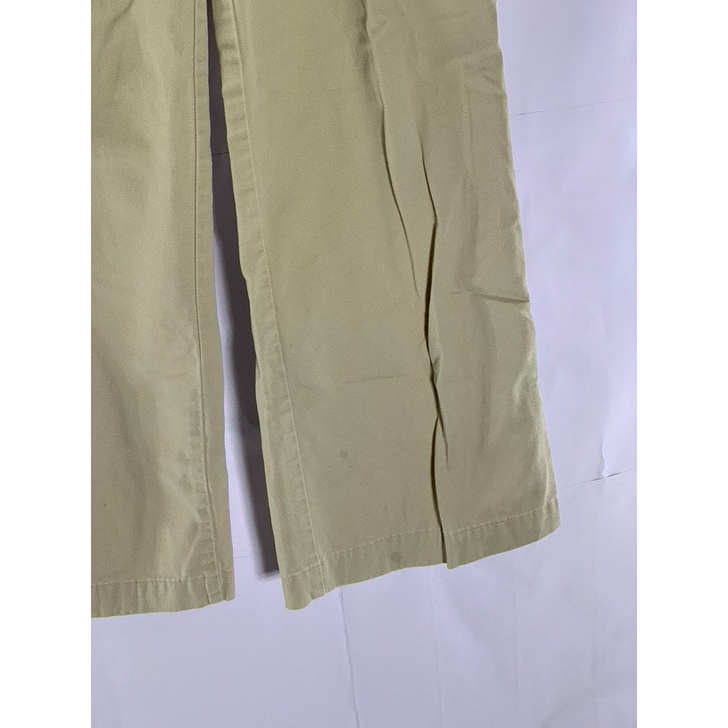 BRITTANIA Women's Tan Five-Pocket Wide-Leg Jeans SZ 32