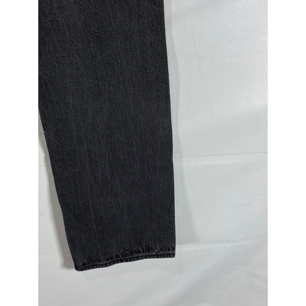 LEVI'S Men's Dark Grey 501 Button-Fly Five-Pocket Straight-Leg Jeans SZ 30X32