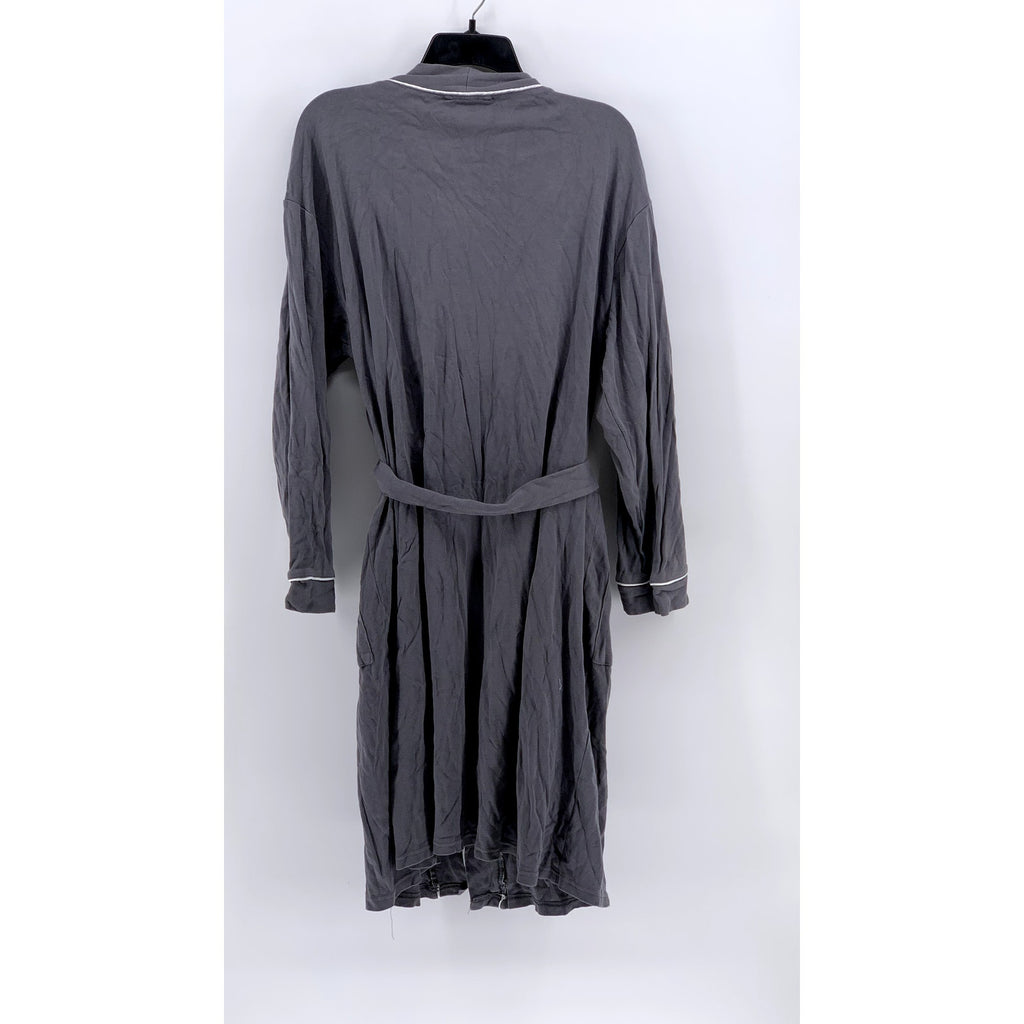 UNBRANDED Men's Gray Solid Wrap Belted Robe SZ SM