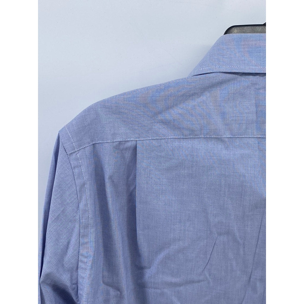 J.CREW Men's Blue Cotton Ludlow Slim-Fit Button-Up Long Sleeve Shirt SZ 15/32