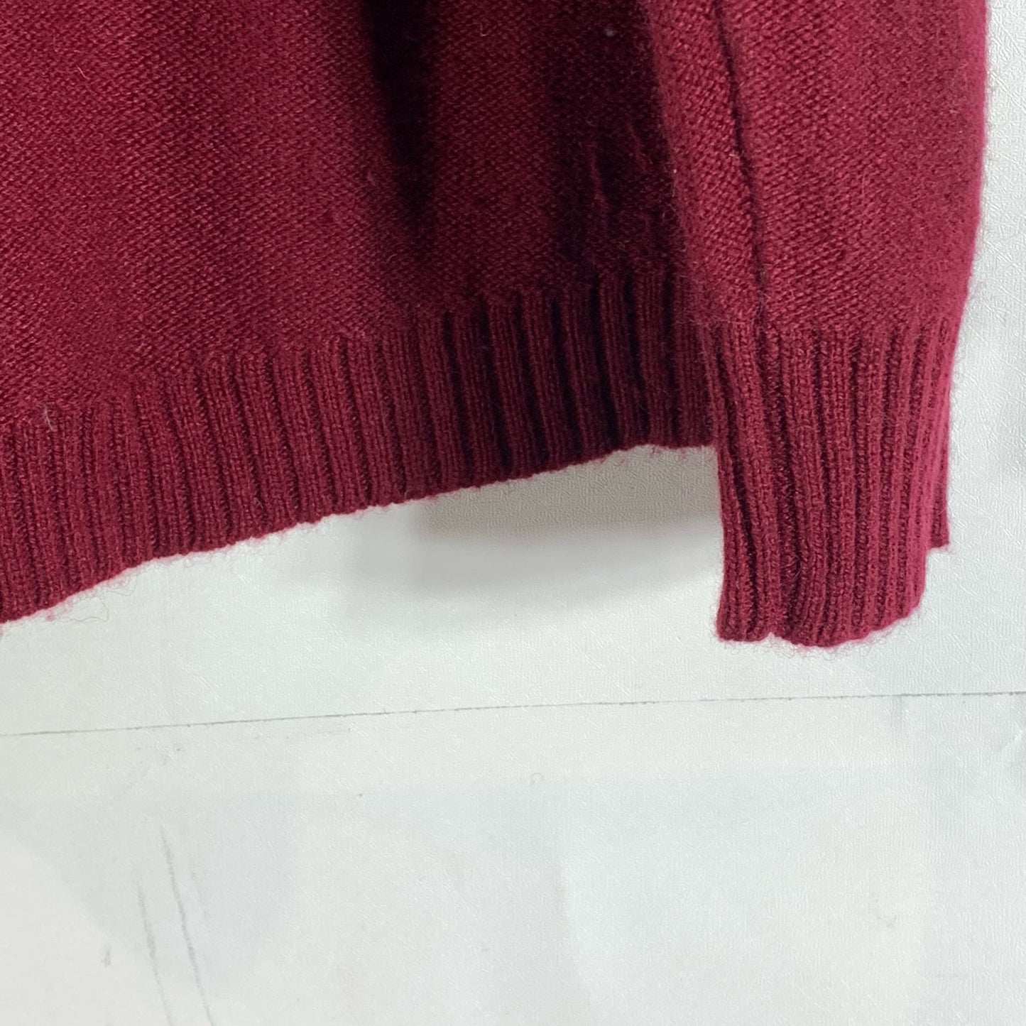 J. CREW FACTORY Women's Burgundy Warmspun Swingy Elbow-Patch Sweater SZ M