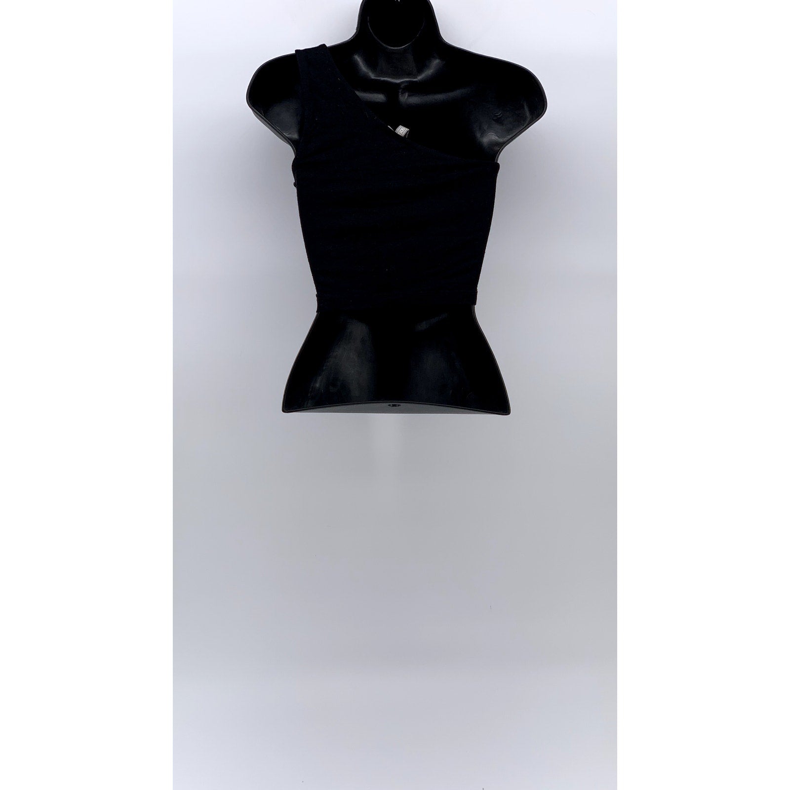 ASOS Women's Black Solid One Shoulder Casual Sleeveless Cropped Top SZ 4