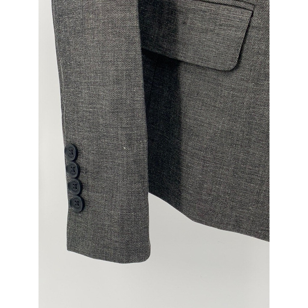 EXPRESS Women's Charcoal Gray Single-Button Notch Collar Blazer SZ 6