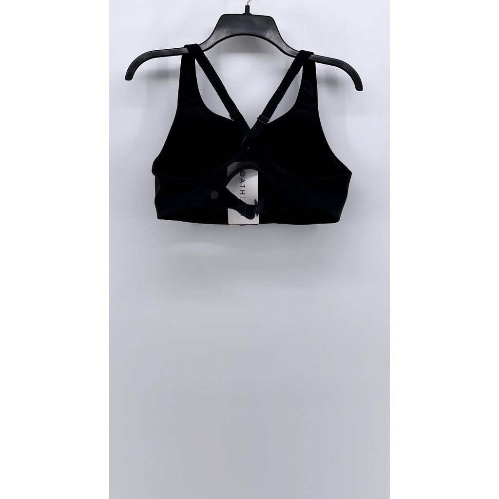 ATHLETA Women's Black Advance Zip Front Active Bra SZ 38B