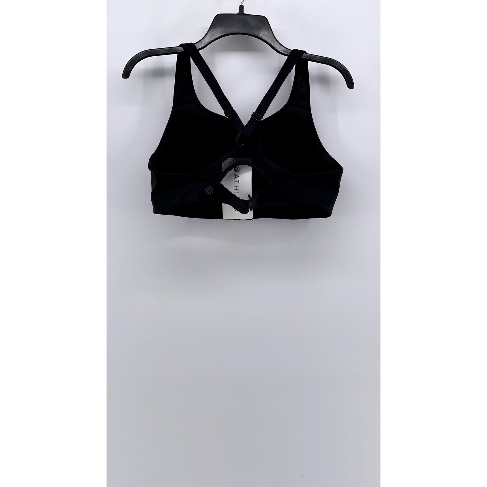 ATHLETA Women's Black Advance Zip Front Active Bra SZ 38B