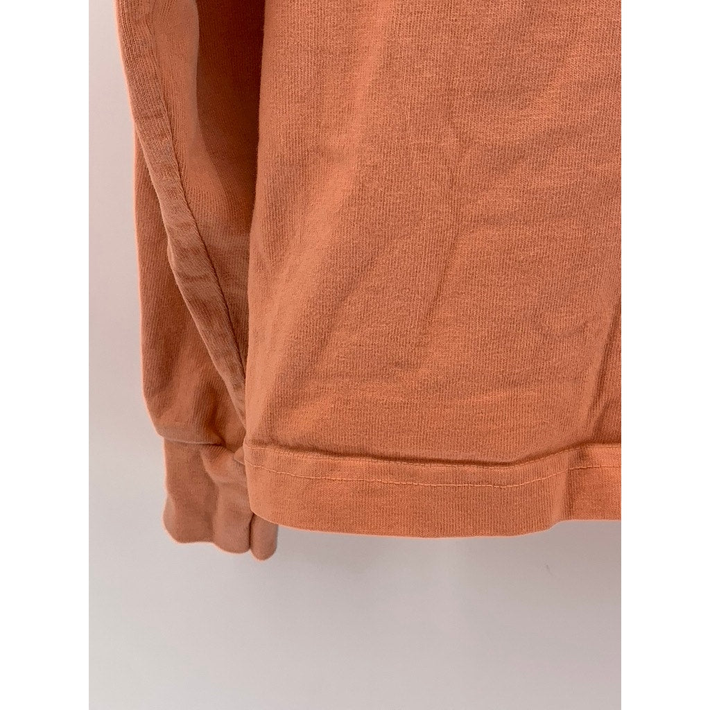 LOS ANGELES APPAREL Men's Peach Crewneck Long Sleeve T-Shirt SZ M