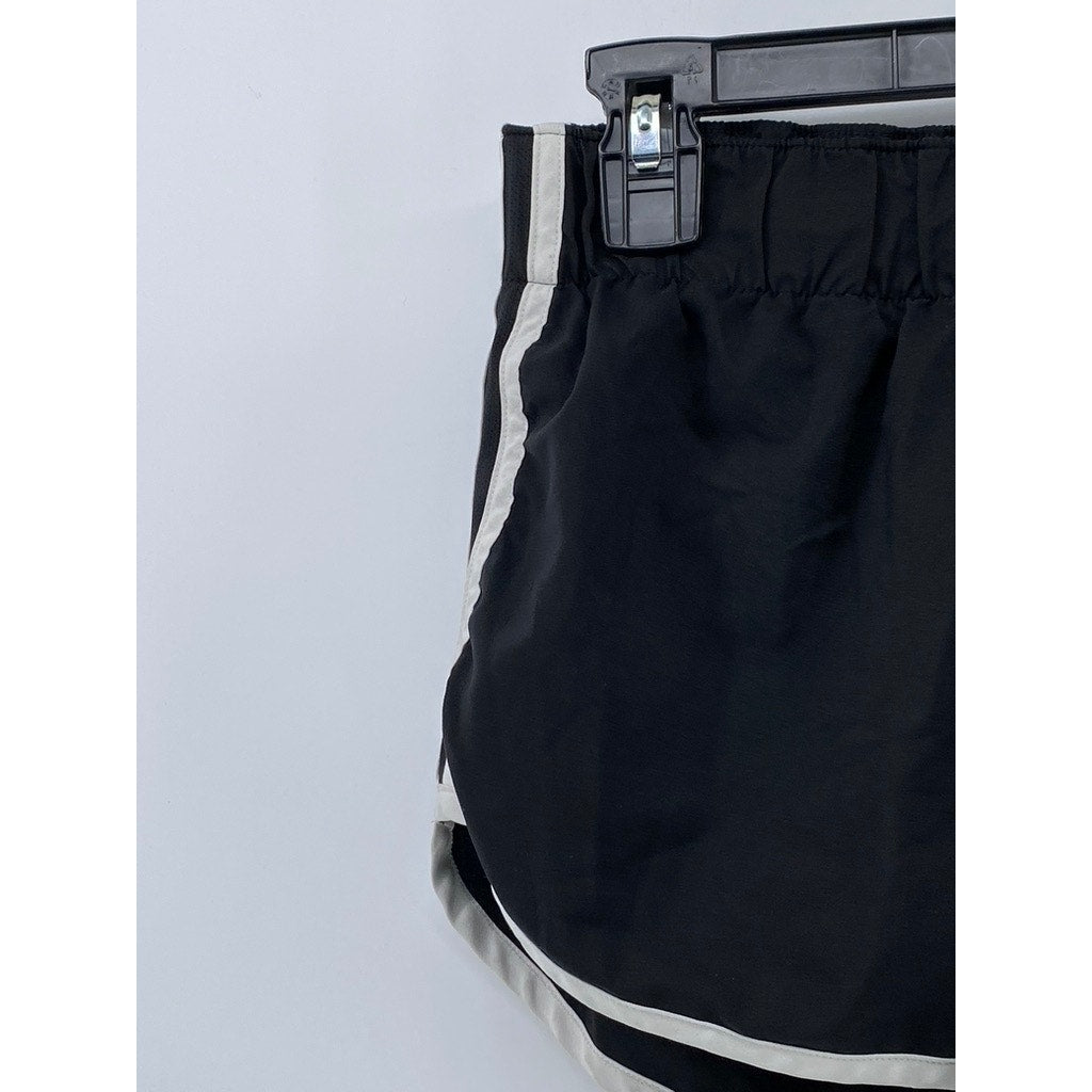 ADIDAS Women's Black M10 3-Stripe Running Shorts SZ S