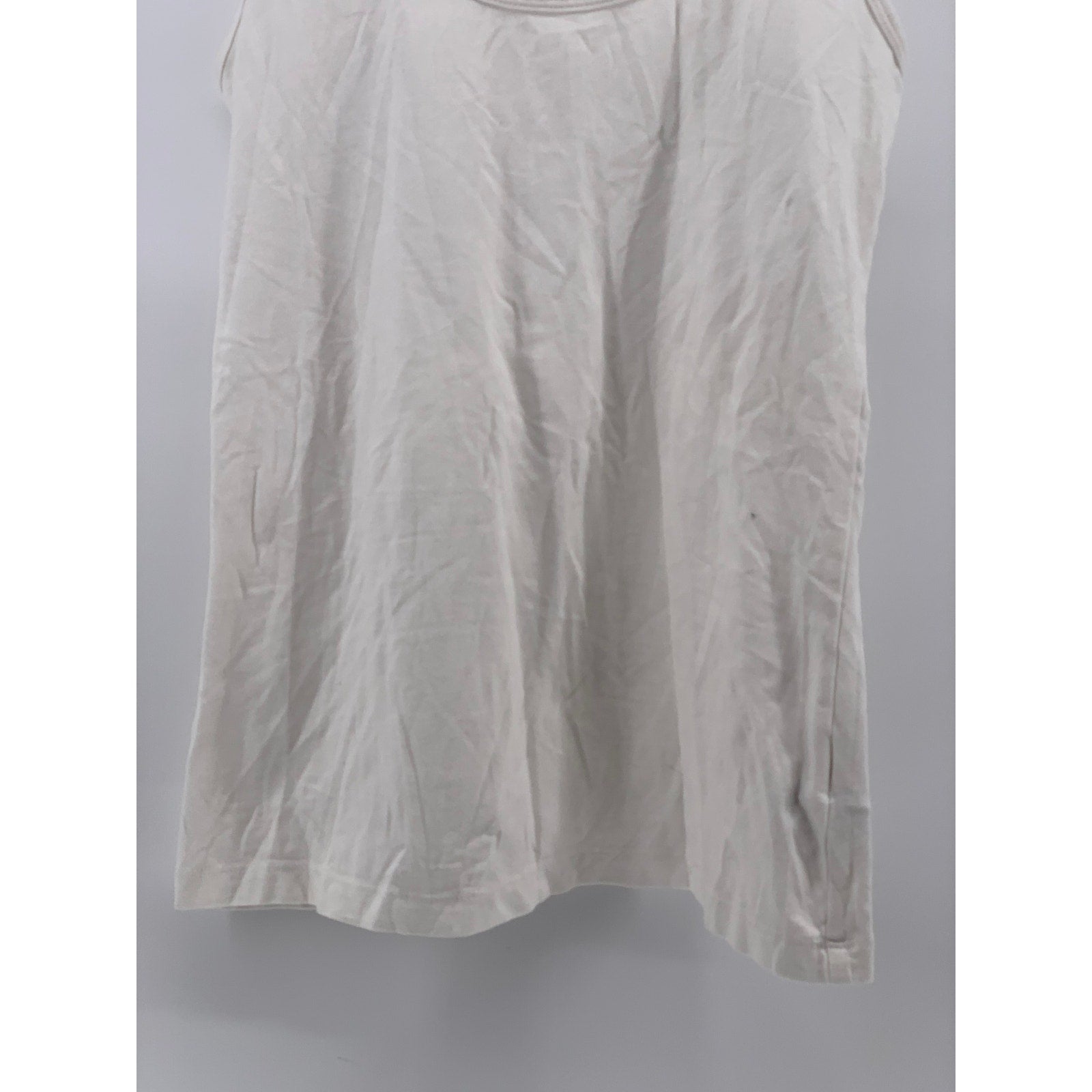 OLD NAVY Women's White Solid Scoop-Neck First Layer Casual Tank Top SZ S