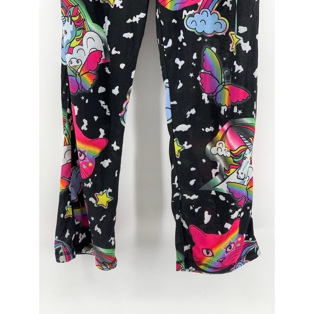 TOP DRAWER Women's Black Multi Cart Print Pajama Pants SZ S