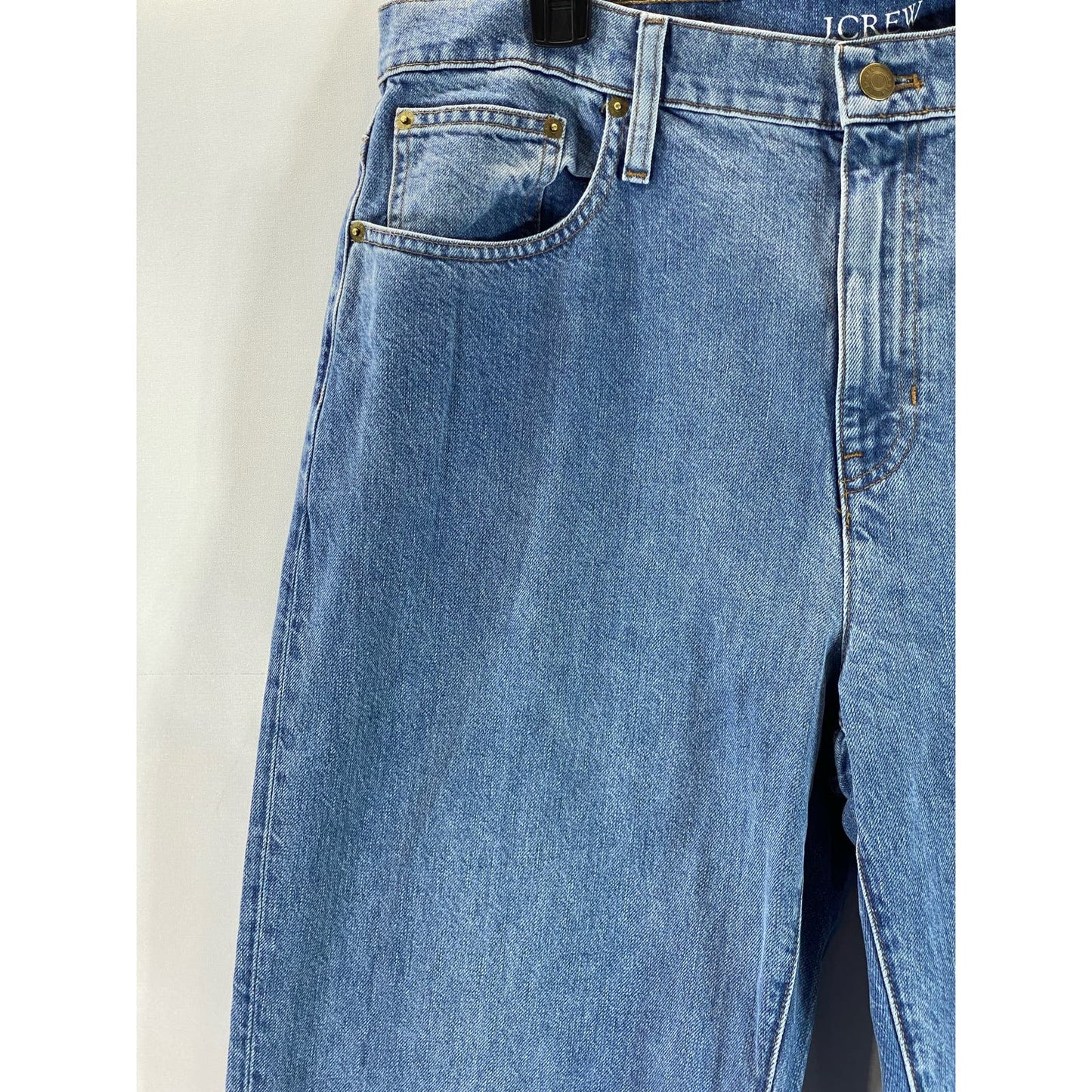 J.CREW Women's Blue Reef Wash Slouchy-Straight Mid Rise Denim Jean SZ 31