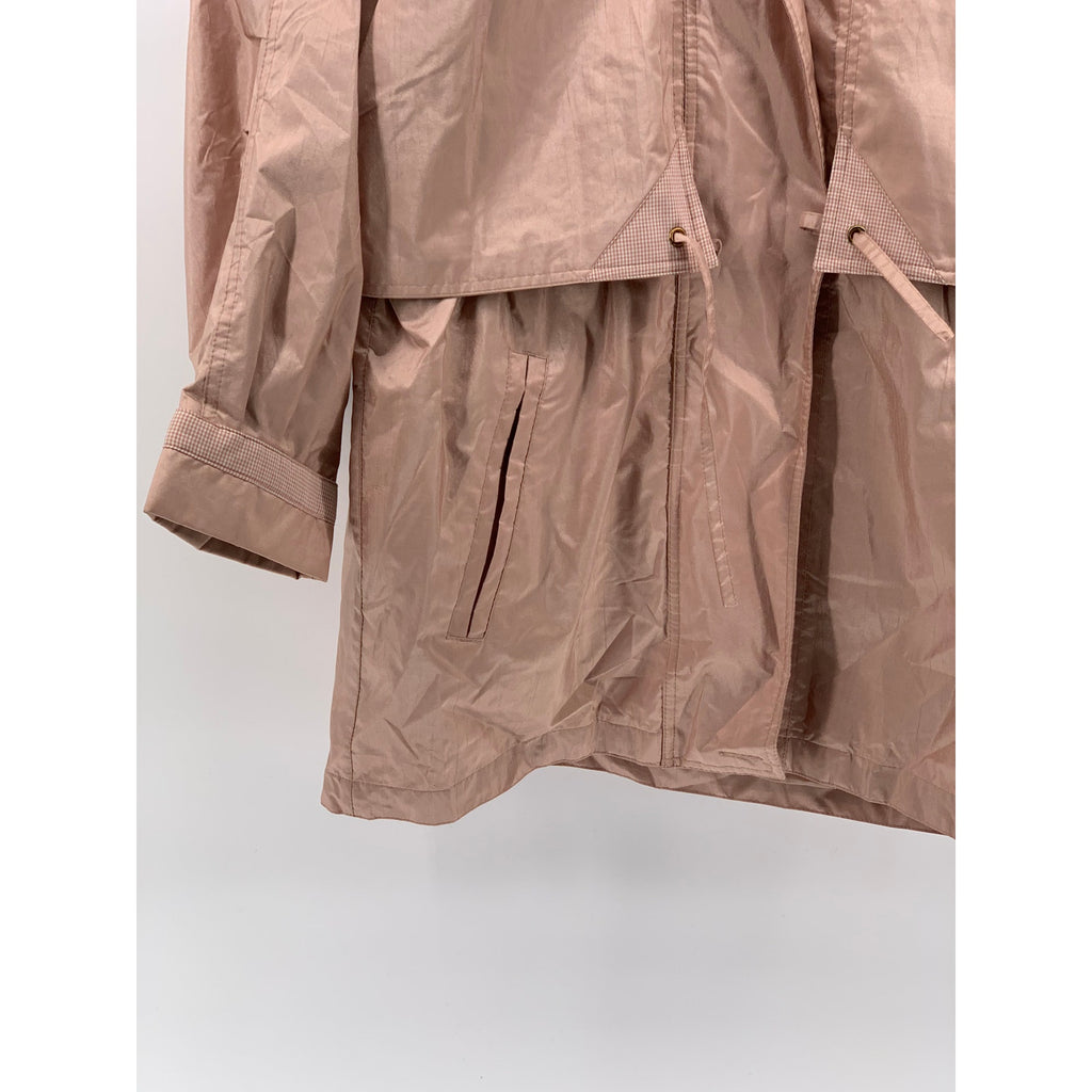 FLEET STREET Women's Vintage Light Pink Zip-Up Layered Utility Jacket SZ S