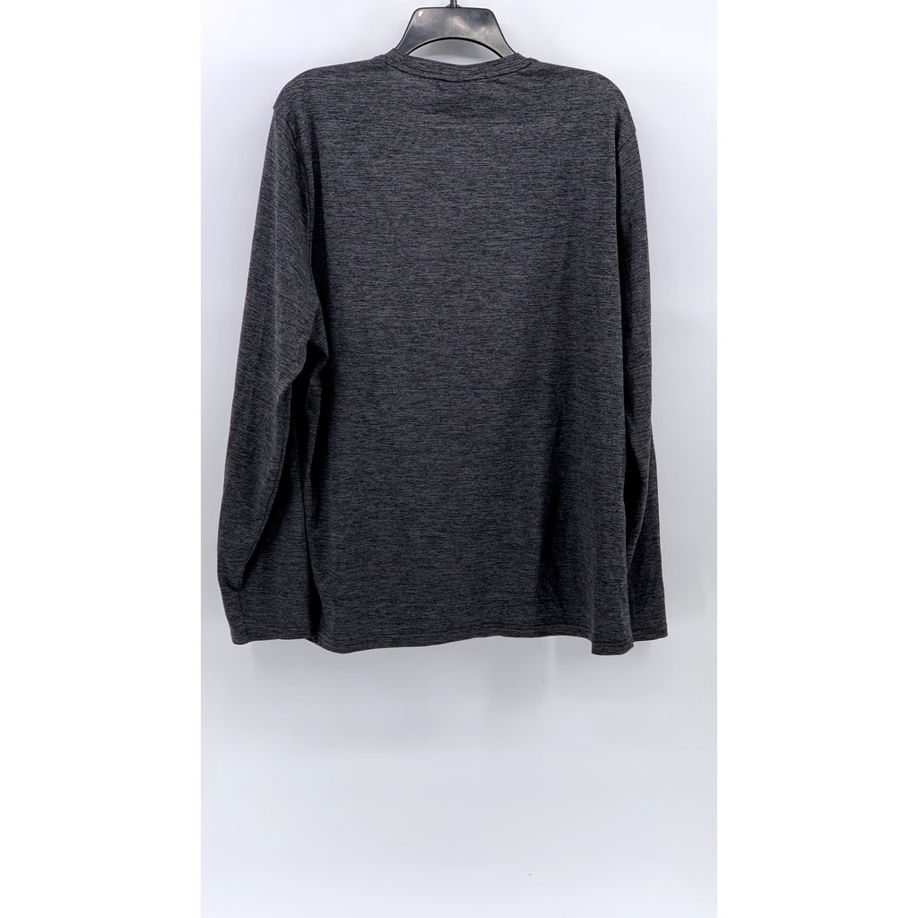 GYMSHARK Men's Charcoal Gray Crewneck Arrival Long Sleeve T-Shirt SZ 2XL