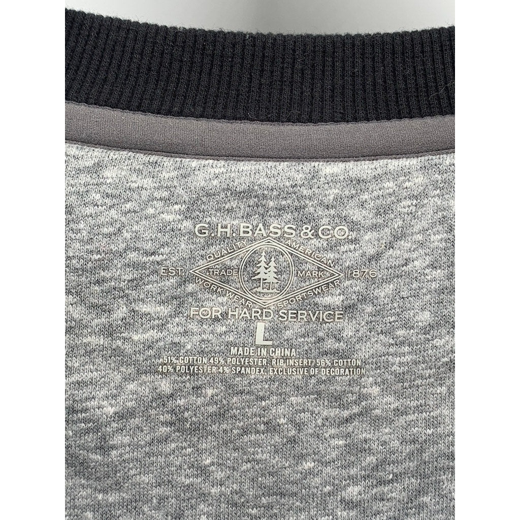 G.H. BASS & CO Men's Black Crewneck Casual Long Sleeve Sweatshirt SZ L