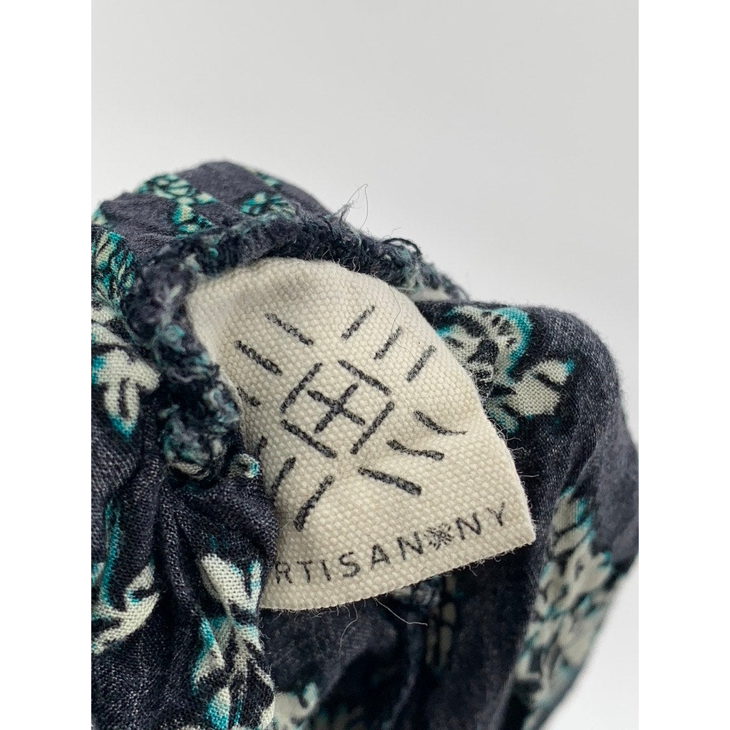 ARTISAN NY Women's Blue Printed Drawstring Relaxed-Fit Shorts SZ S