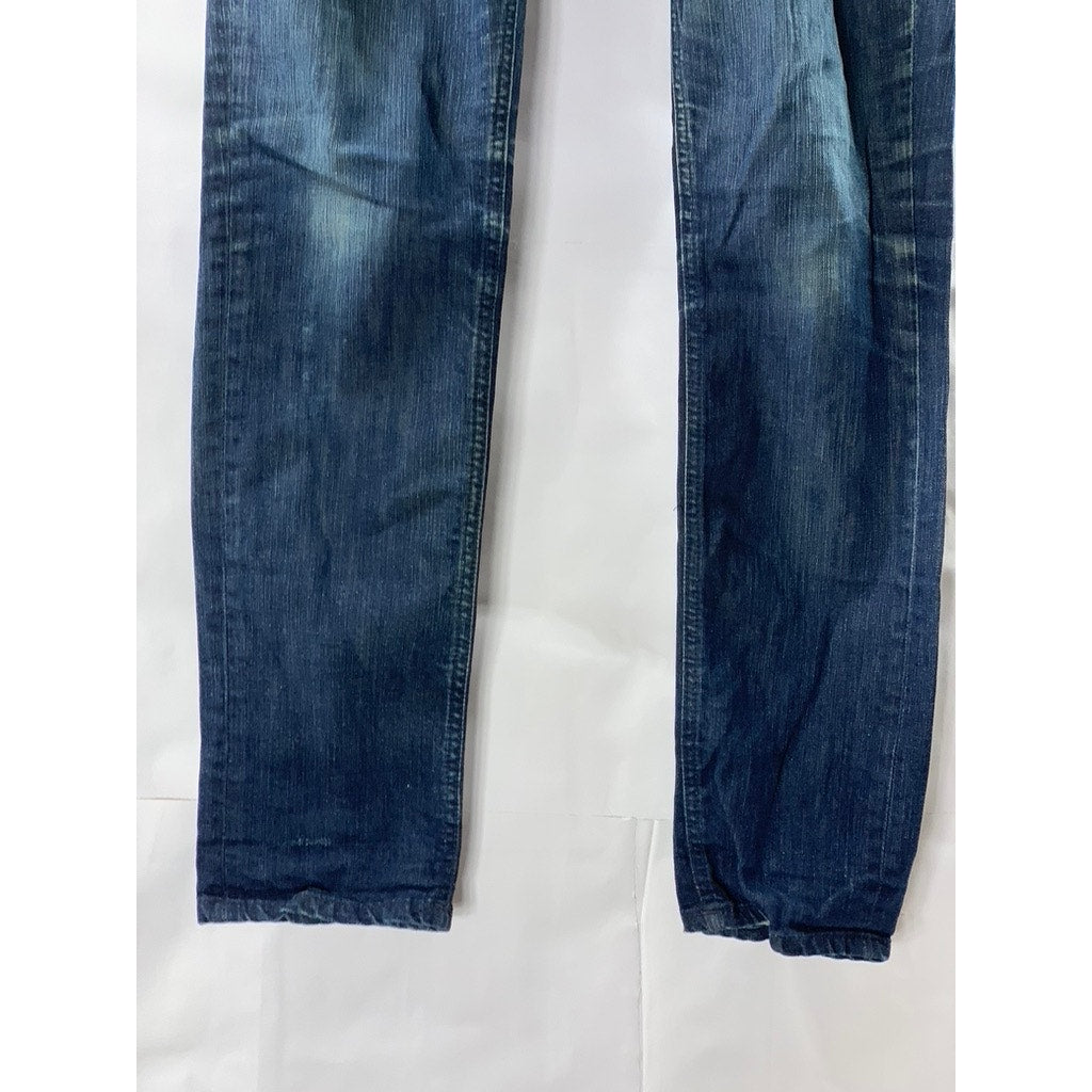 NUDIE JEANS CO Men's Indigo Blue Denim Five-Pocket Slim-Leg Jeans SZ 33X34