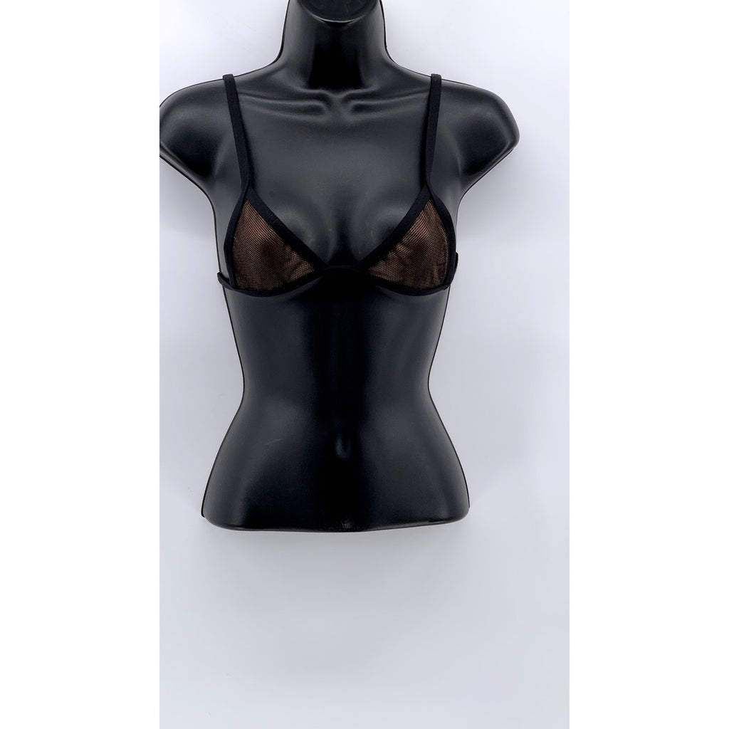 UNBRANDED Women's Black Mesh Lightweight Bra SZ XS
