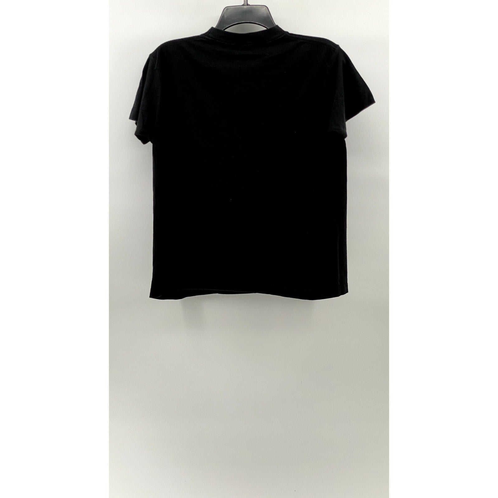 UNBRANDED Men's Black-Red Embroidered Crewneck Short Sleeve Casual T-Shirt SZ S