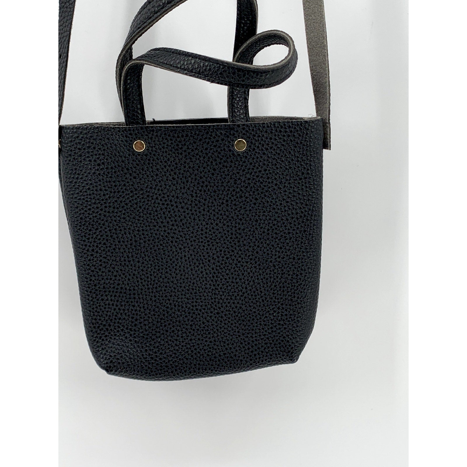 UNBRANDED Women's Black Faux Leather Small Crossbody Bag