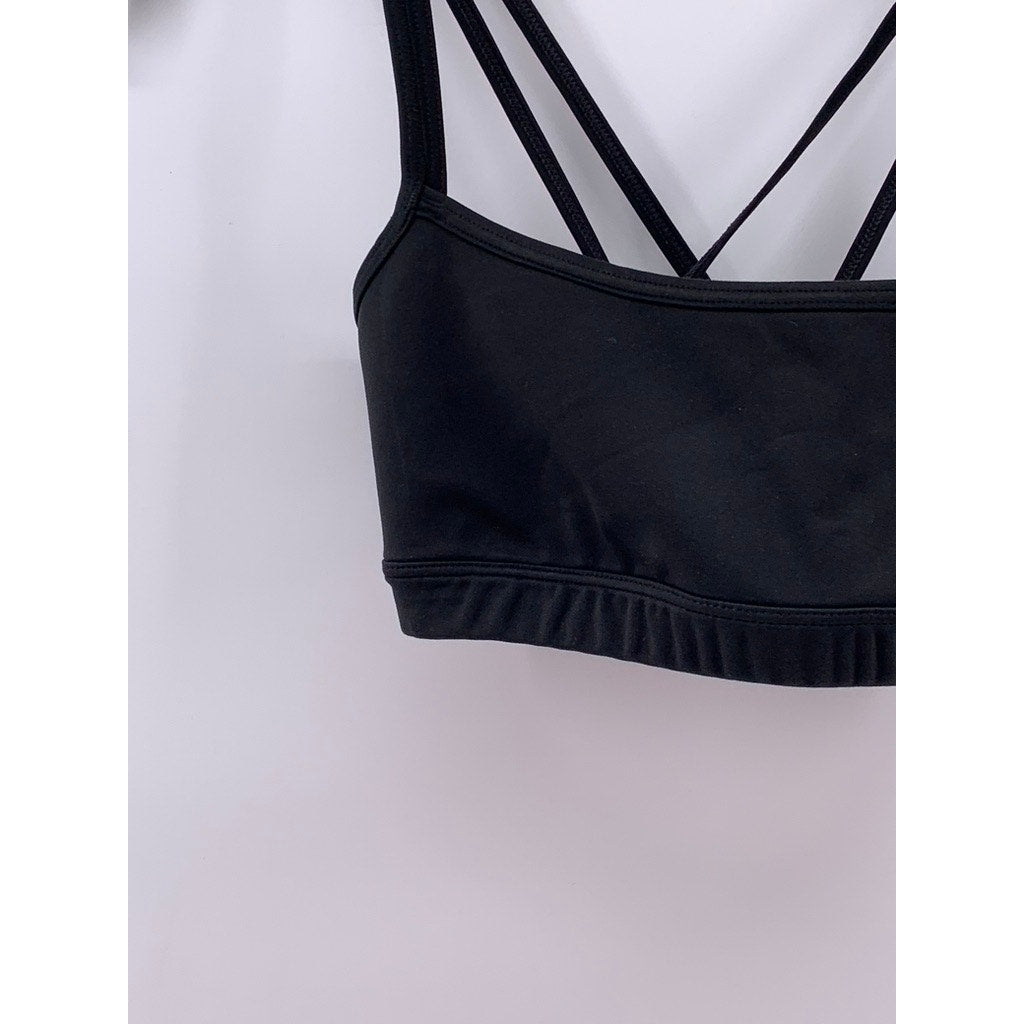 ADIDAS Women's Black Criss-Cross Back Sports Bra SZ XS