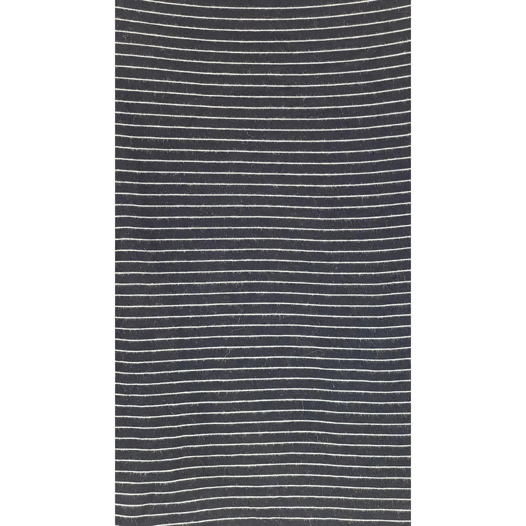 OAK + FORT Women's Black/White Striped Boatneck Long Sleeve Top SZ XS