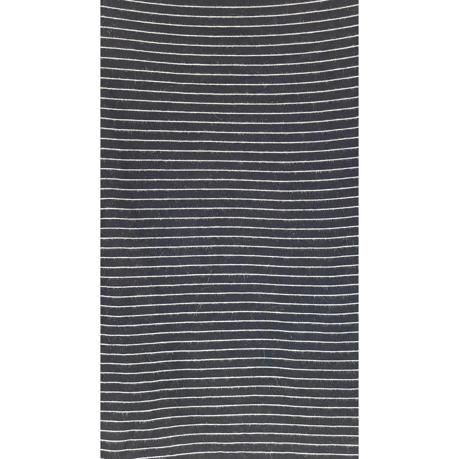 OAK + FORT Women's Black/White Striped Boatneck Long Sleeve Top SZ XS