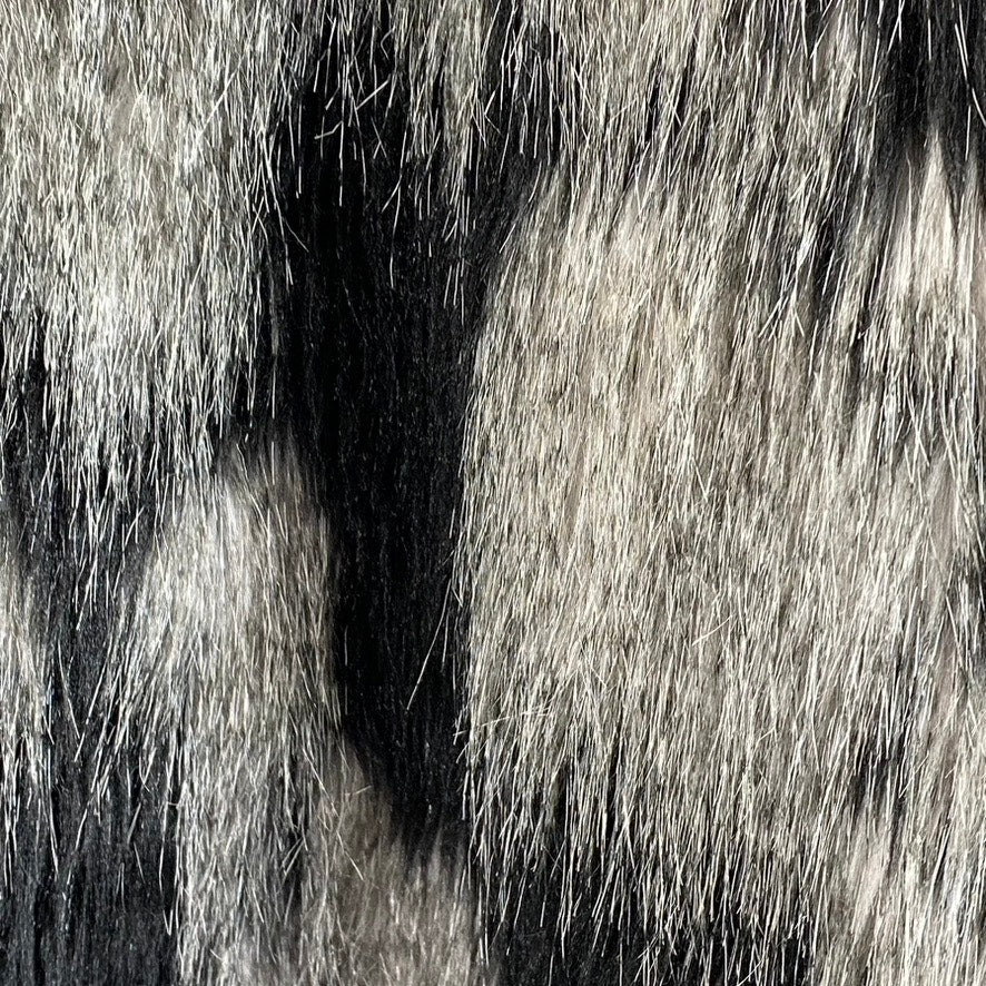FOREVER 21 Women's Black/White Faux Fur Open-Front Coat SZ L