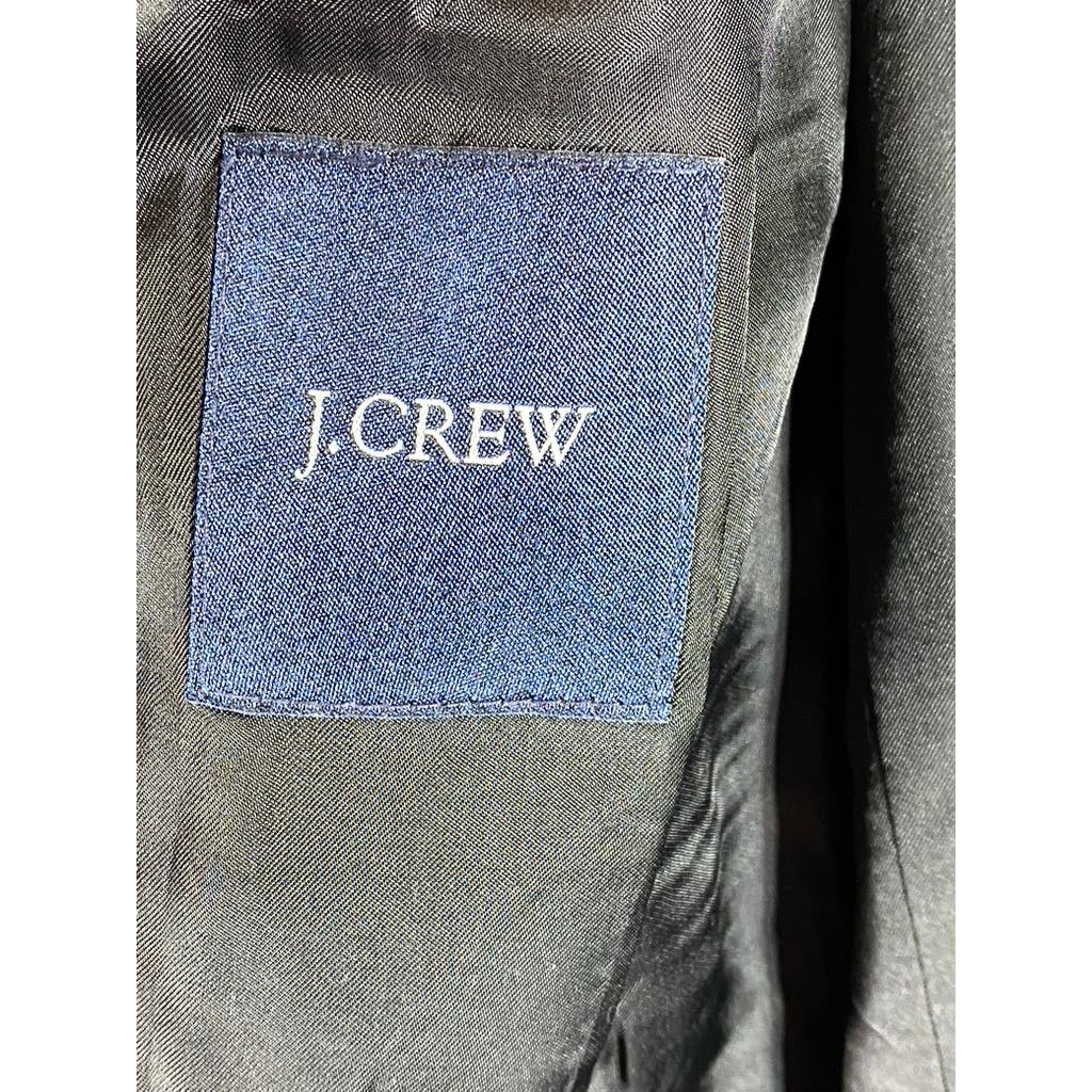 J.CREW Men's Solid Black Short Three-Button Suit Jacket SZ 40S