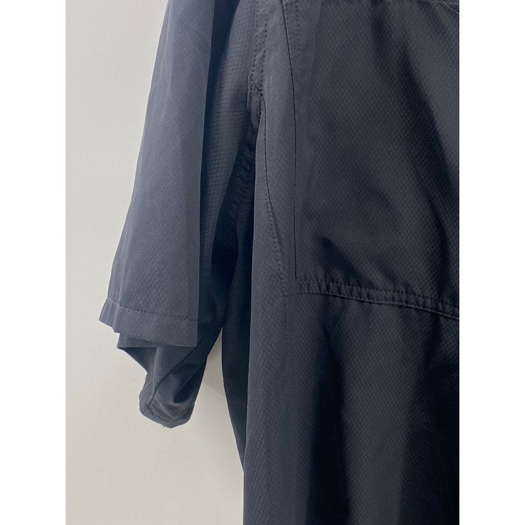 SIMMS FISHING Men's Navy Blue Button-Up Regular-Fit Short Sleeve Shirt SZ XL